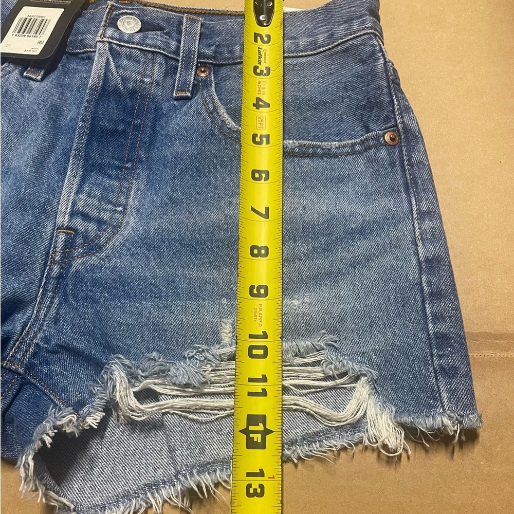 Levi's Women's Blue Denim Shorts - Picture 7 of 9